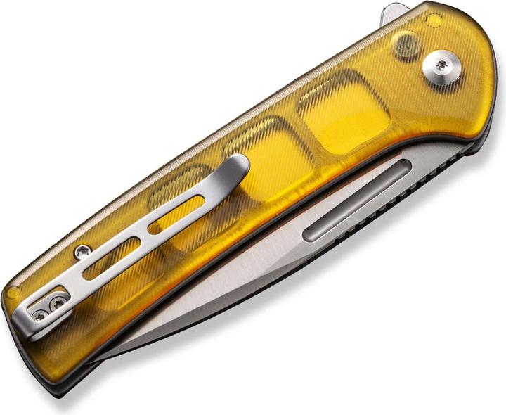 Actual product image Civivi Conspirator Button Lock Ultem Amber (8.80 cm)