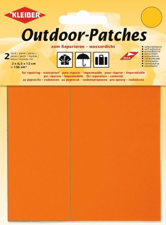 Kleiber Outdoor-Patches, autocollants, 65 x 120 mm, orange fluo, pour la réparation de surfaces lisses (1 x)