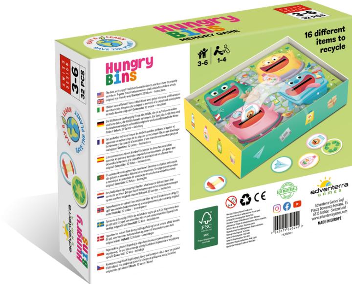 Image du produit Adventerra Games Hungry Bins Nous apprenons à recycler (Allemand, Français, Italien, Anglais)