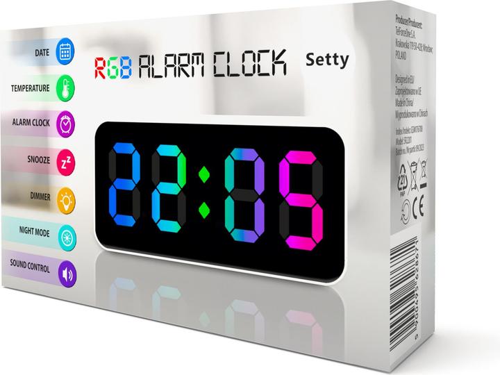 Actual product image INNE Setty RGB Wecker