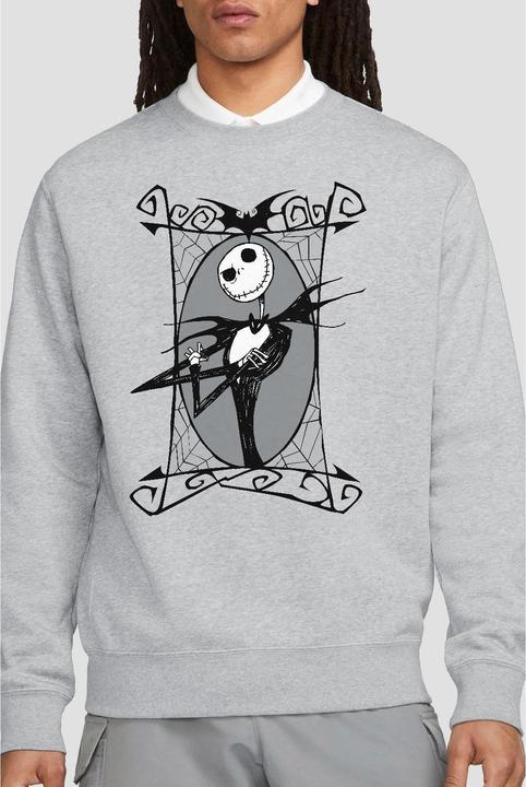 Actual product image The Nightmare Before Christmas Unisex Adult Jack Skellington Frame Sweatshirt (L)