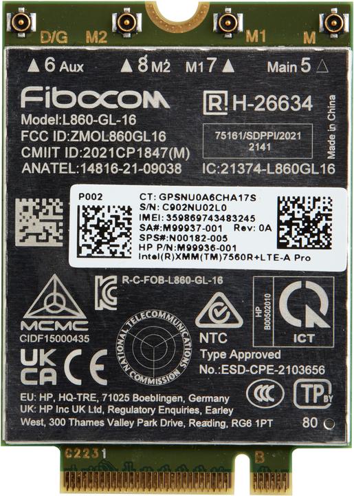 HP Lte-Ap Wwan (M.2 Clé A)