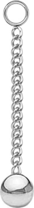 Star Piercing Anhänger silber Kette mit Anhänger Kugel (ohne Messing, Chirurgenstahl 316L)