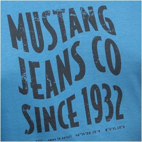 Actual product image Mustang T-Shirt Lounge Shirt Herren Blau (XL)