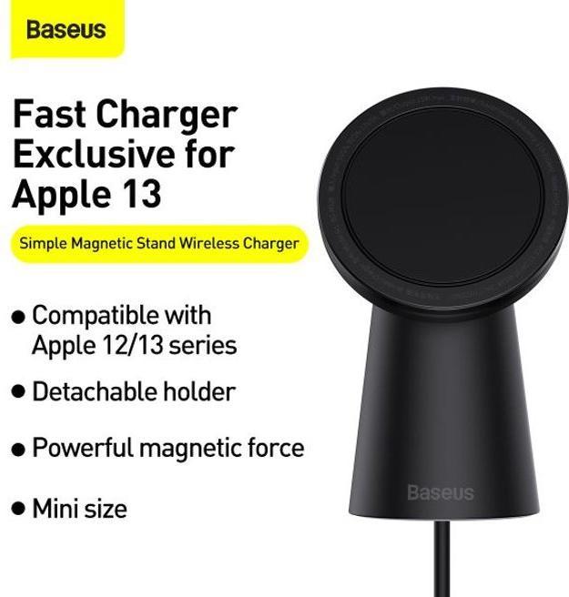 Produktbild Baseus Simple Magnetic Stand Wireless Charger (15 W)