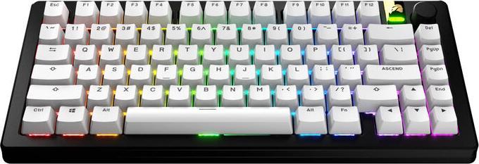 Image du produit Glorious GPBT Basics Keycaps, ANSI Layout (US), PBT, Dye-Sub - Blanc classique