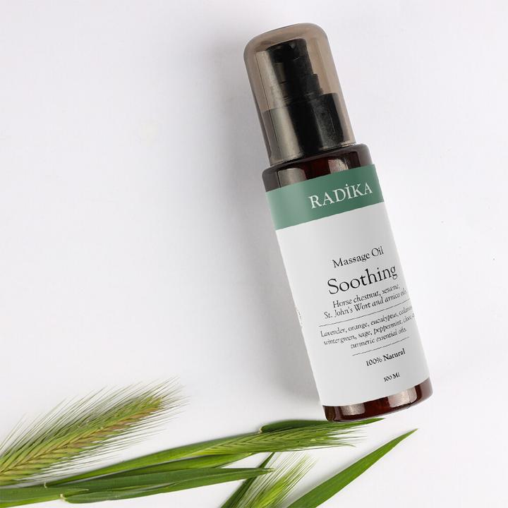 Produktbild Radika Massageöl, Beruhigendes Massage-Öl, 100% Rein, BIO, natürlich, 100 ml (100 ml)