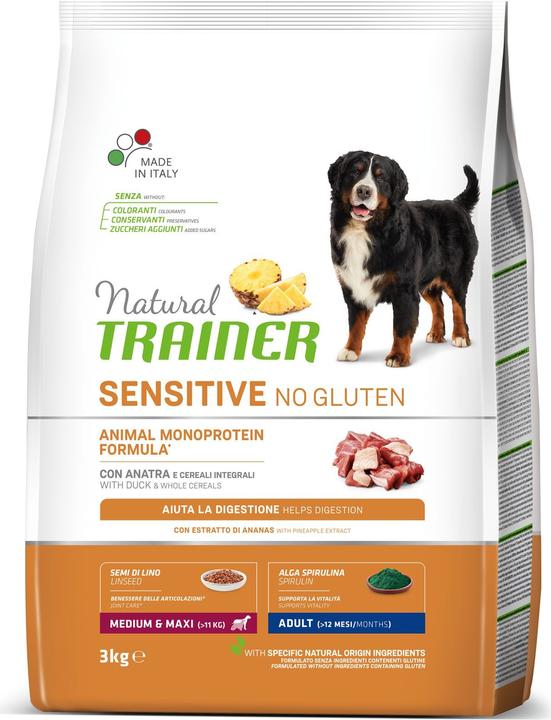 Produktbild Natural Trainer Sensitive no gluten Adult Medium&Maxi Ente (Adult, 1 Stk., 3000 g)