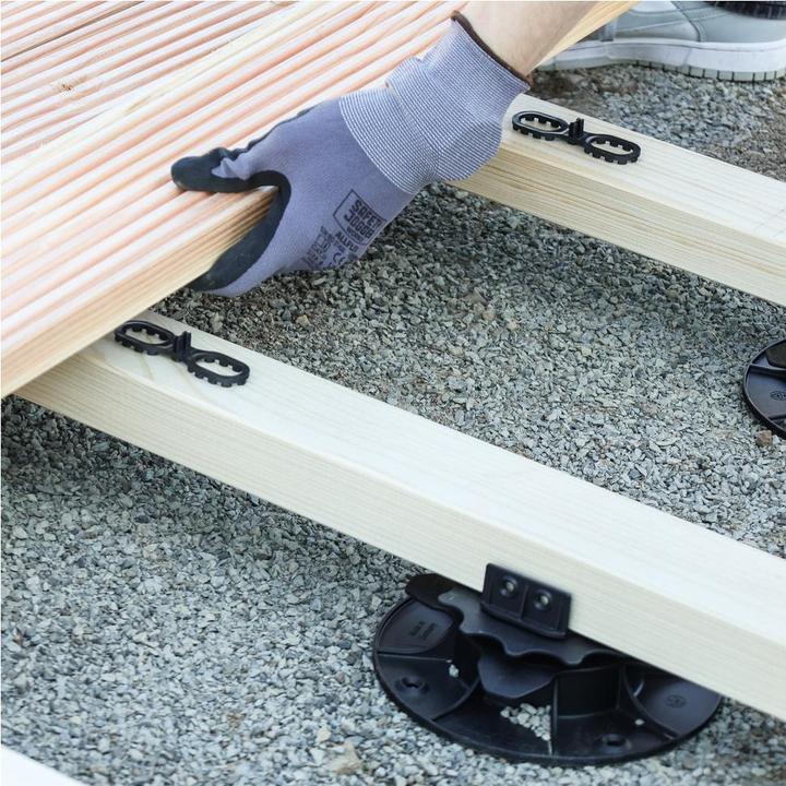 Produktbild Sanpro Stelzlager für Terrassendielen: höhenverstellbar & Schnellverschluss 18 - 36 mm