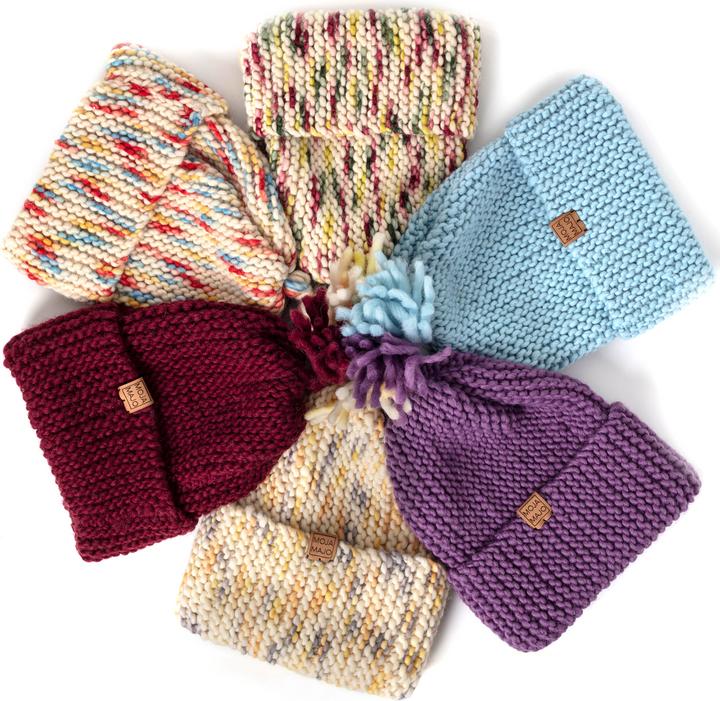 Actual product image Moja Majo Children's Wool Hat Pink One Size, Bordeaux