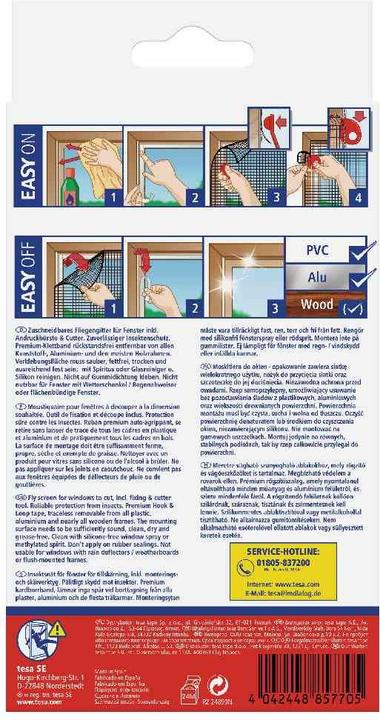 Image du produit tesa Moustiquaire COMFORT pour fenêtres, avec bande Velcro, autocollante, sans perçage (170 x 180 cm)