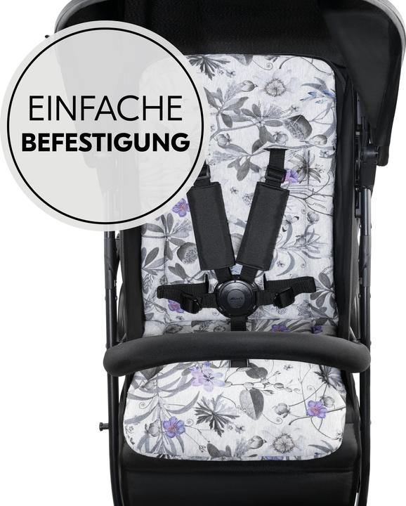 Produktbild Hauck Pushchair Seat liner Floral Grey