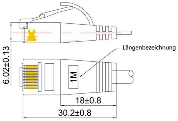 Produktbild Wirewin Netzwerkkabel (U/UTP, CAT6, 1 m)