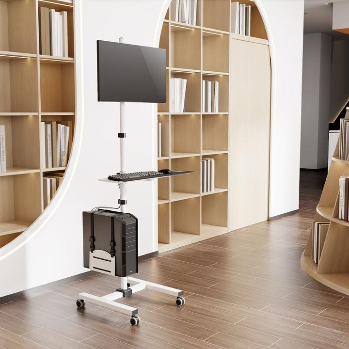 Actual product image Maclean professional stand trolley mobile computer workstation on wheels max 17 -32 max 20kg MC