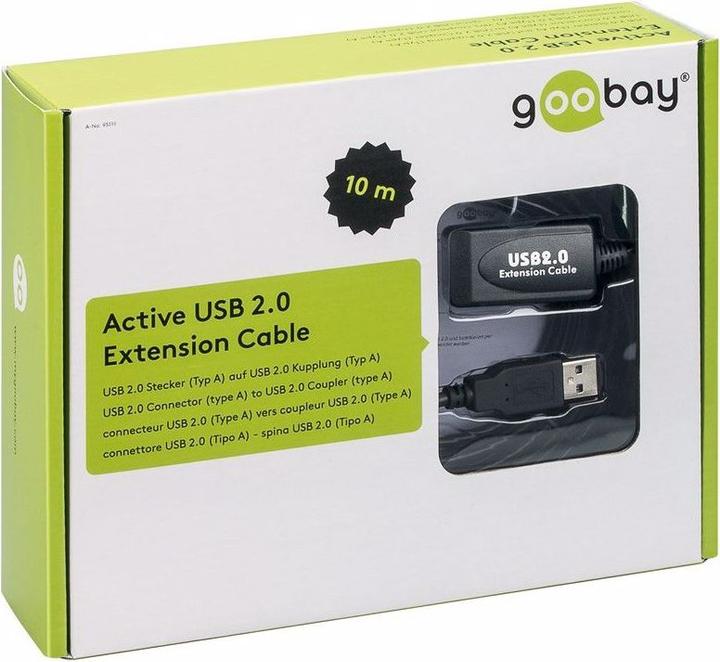 Immagine prodotto Goobay Cavo di estensione attivo (10 m, USB 2.0)