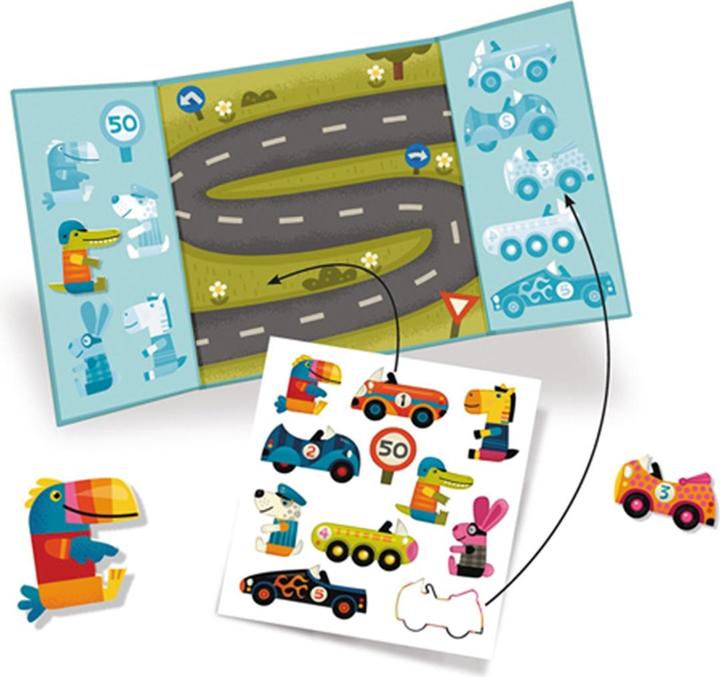 Image du produit Djeco Images autocollantes voiture