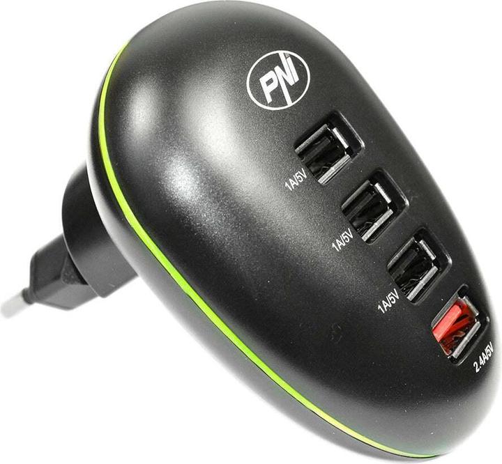 Produktbild PNI USB Ladegerät 4-Port, für Smartphone, Tablets und Kameras