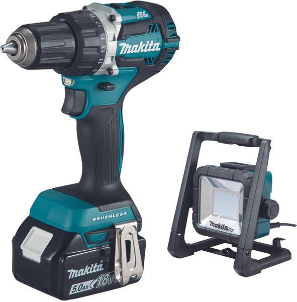 Actual product image Makita Cordless drill driver DDF 484 RTJ (Rechargeable battery operated)