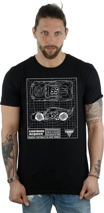 Immagine prodotto Cars Maglietta da uomo Saetta McQueen Blueprint in cotone (L)
