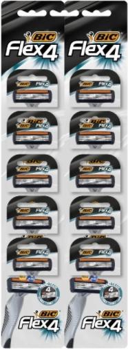Actual product image Bic Straight razor, Flex 4 Classic, 10 pieces (Hit) (10 x)