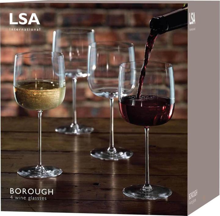 Actual product image LSA Borough Wine Glasses 380ml Clear x 4 (38 cl, 4 Glasses, White wine glasses)
