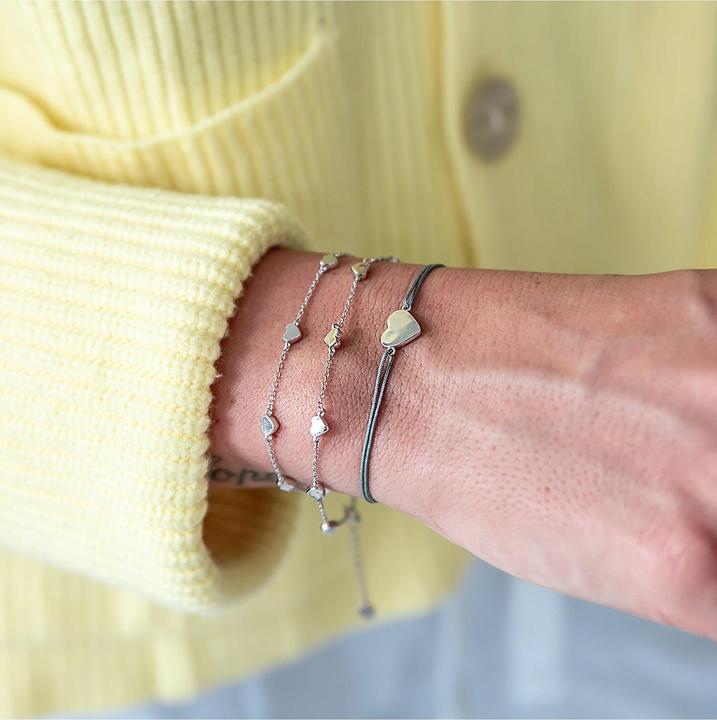 Produktbild Glanzstücke München Damen Herz Sterling Silber silber 15,0 - 22,0 cm, flexibel einstellbar - 5974 (22 cm, Sterling Silber)
