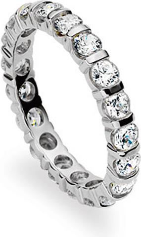Natsumi Schmuck Ring Alliance Weissgold 18K/750 Zirkonia Balkenfassung