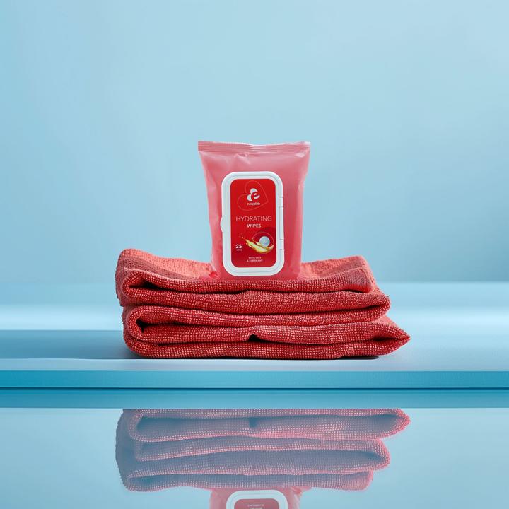 Actual product image EasyGlide Hydrating Wipes with Lubricant and Oils (Intimate wipes)