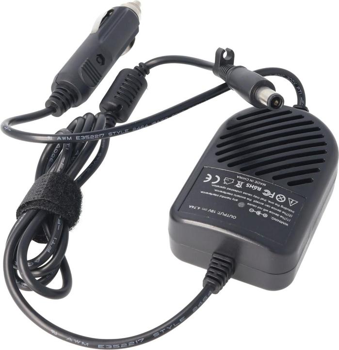 Actual product image AccuCell 12V car charger cable suitable for HP Compaq Laptop 19V 4,74A (90 W)