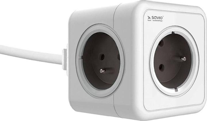 Actual product image Savio power supply PC-03 5 sockets 3 m white (PC-03) (3 m, CEE 7/5)