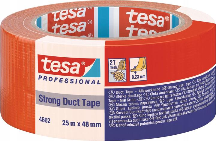 Actual product image tesa duct tape 4662 - Extra strong all-purpose duct tape, 25m x 48mm (48 mm)