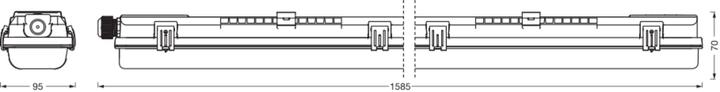 Immagine prodotto Ledvance SubMarine PCR luce diffusore a prova di umidità LED G13 40W bianco neutro grigio (4600 lm, G13)