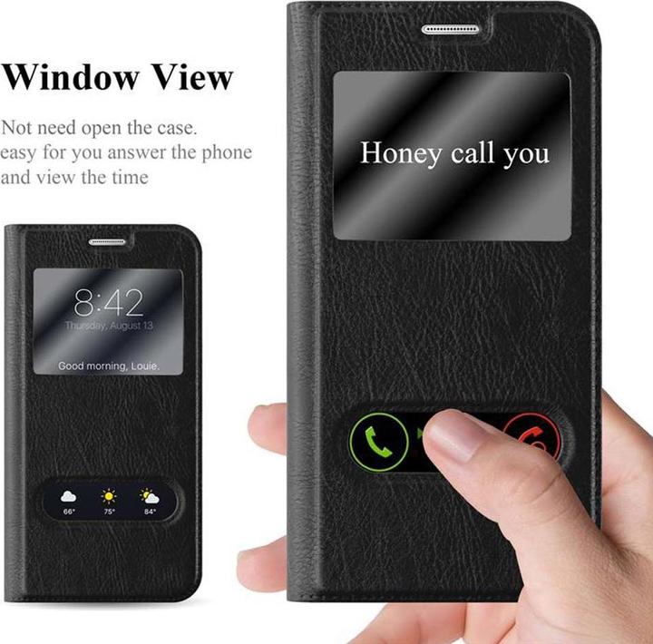 Actual product image Cadorabo Book with View double window cover (Samsung Galaxy Note 5)