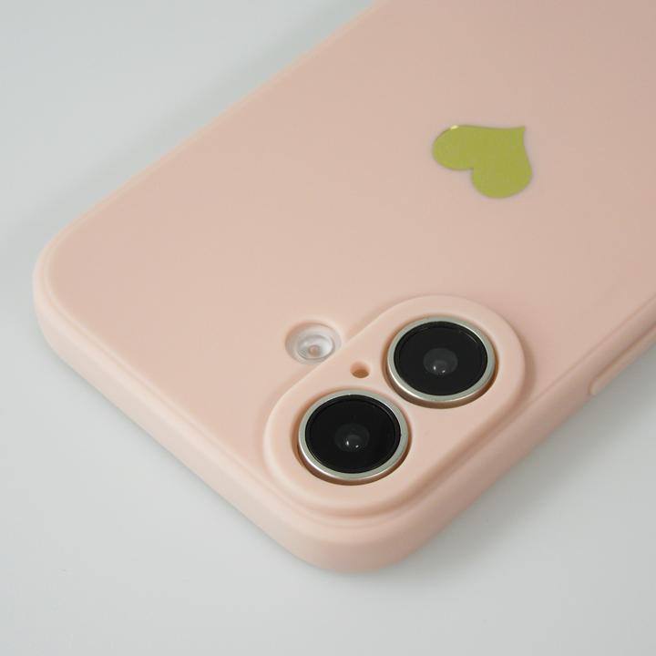 Actual product image PhoneLook Cover Silicone Mat Heart gold (Apple iPhone 16)