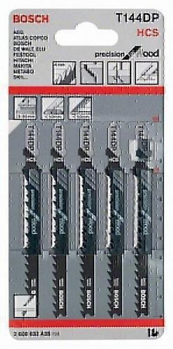 Image du produit Bosch Professional Zubehör Lame de scie sauteuse PRO Wood precise T144DP, 100 mm, 5 pcs.