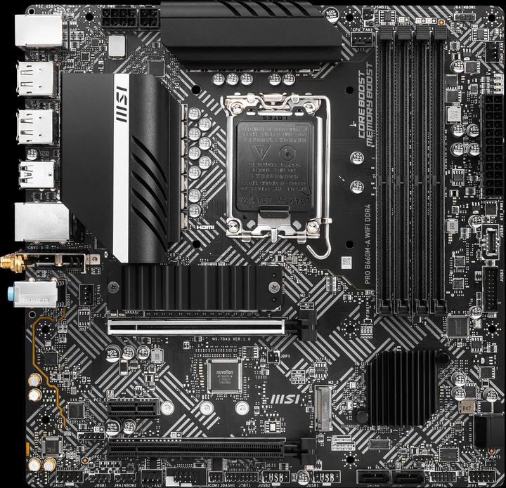 Actual product image MSI PRO B660M-A WIFI DDR4 (LGA 1700, Intel B660, mATX)