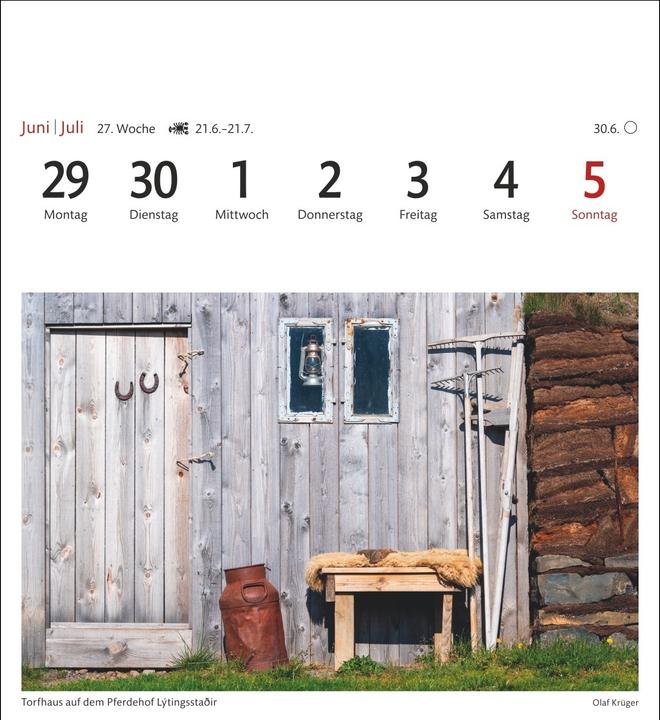 Produktbild Harenberg Island Sehnsuchtskalender 2026 - Wochenkalender mit 53 Postkarten (Deutsch)