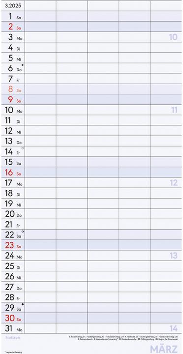 Image du produit Alpha Edition Calendrier familial (22 x 45 cm, Allemand)