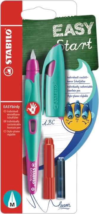 Actual product image STABILO EASYbirdy ergonomic school fountain pen for right-handers standard nib (Multicolor, 1 x)