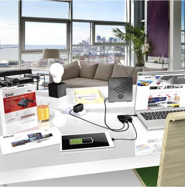 Actual product image Club 3D SenseVision USB Type-C Mini Dock (USB-C, 3 Ports)
