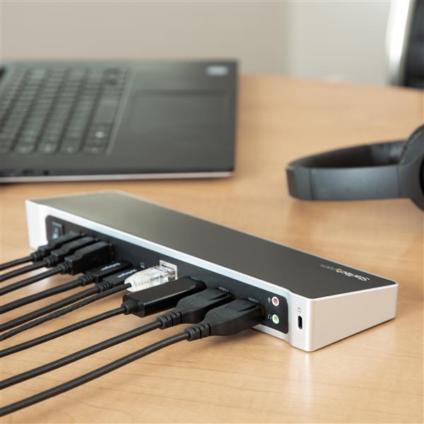 Actual product image StarTech Triple Monitor 4K USB-C Docking Station (USB-C, 6 Ports)