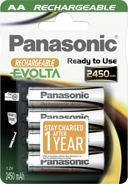 Produktbild Panasonic Rechargeable Evolta (4 Stk., AA, 2450 mAh)