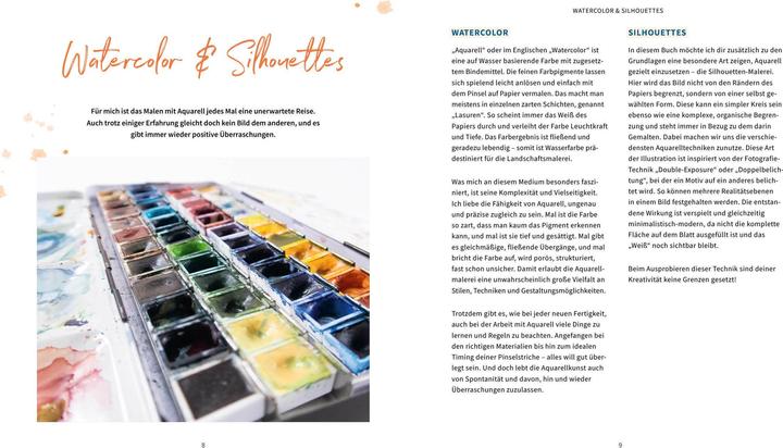 Produktbild Buch Aquarell Watercolor Silhouettes (Deutsch, Jessica Janik, 2022)