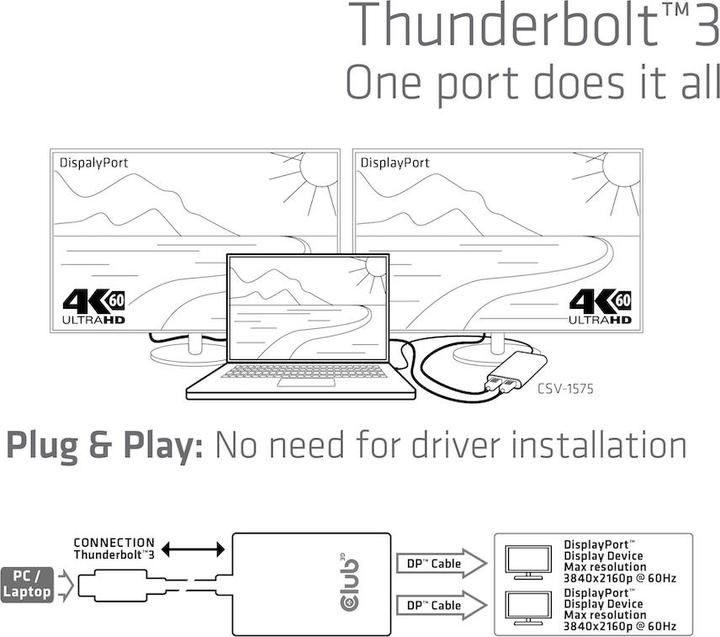 Produktbild Club 3D Csv 1577 (DP, 27 cm)