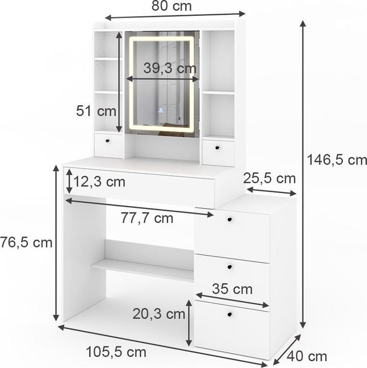 Image du produit Vichy Livora (105,5 x 40 x 146,5 cm)