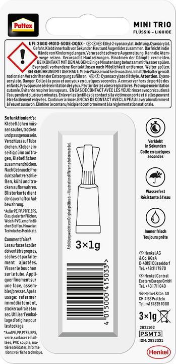 Immagine prodotto Pattex Mini-Trio liquido (3 g)