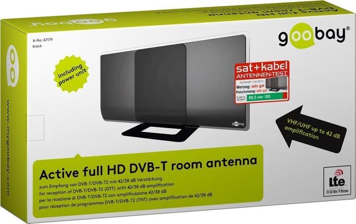 Immagine prodotto Goobay PeriodActive (Antenna interna, 42 dB, DAB/ DAB+, DVB-T / -T2)