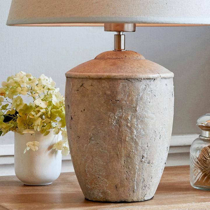 Actual product image Loberon Table Lamp Verfaille Antique Grey (E27)
