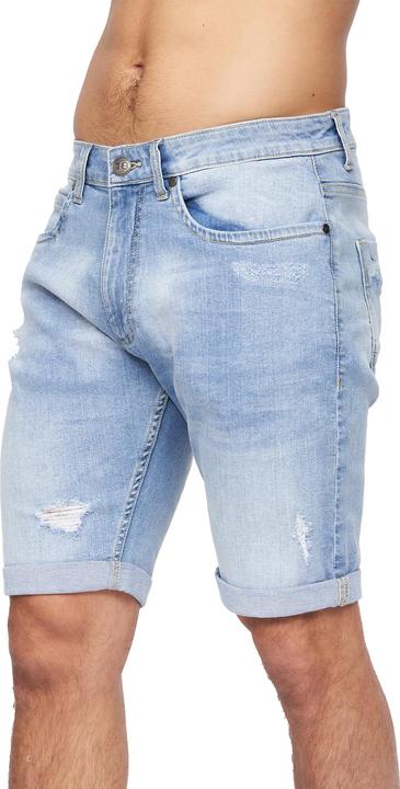 Actual product image Crosshatch Mens Riptrey Abraised Denim Shorts (32)