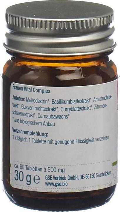 Actual product image GSE Femmes Vital Complexe bio cpr (60 Piece, Pills, 123 g)